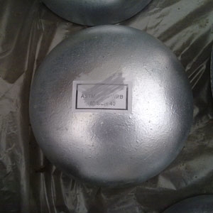 Galvanized, Seamless End Cap, 8 Inch, ASTM A234 WPB