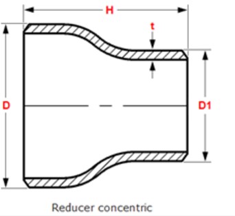 Reducer Specification Stainless Steel Concentric Reducer, Concentric Reducers - PIPESTEC ...